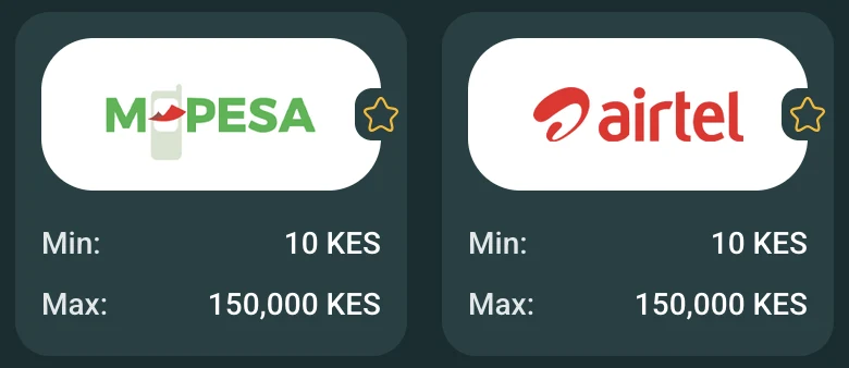 CaptainsBet Kenya M-Pesa and Airtel Money deposit limits