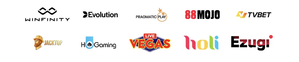 PariPesa casino lobby showing examples of available game categories and titles